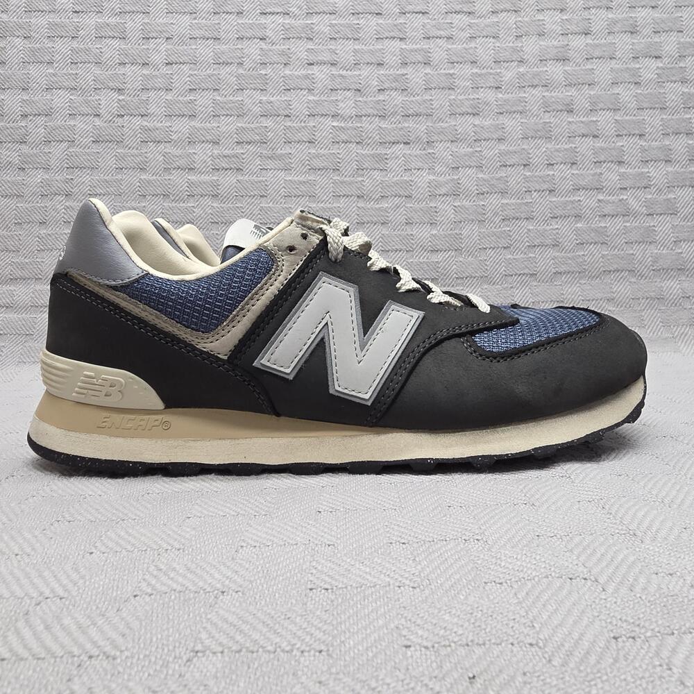 New Balance 574 Black Cement Slate Grey Men's Size 9.5 U574SGG